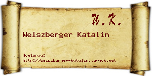 Weiszberger Katalin névjegykártya